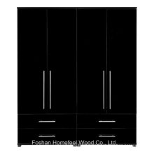 Combinação de quarto preto tradicional 4 roupeiros de porta (WB79)